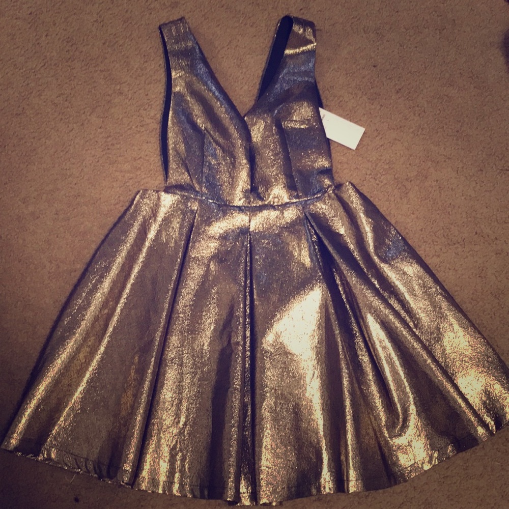 Gold boutique dress